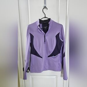 Brooks Lilac And Purple Zippered Performance Pullover